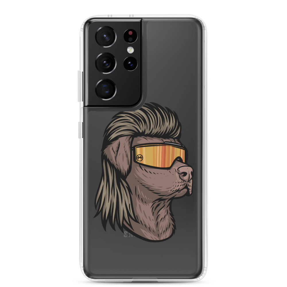 Chocolate Lab Mullet Samsung Case - Clear
