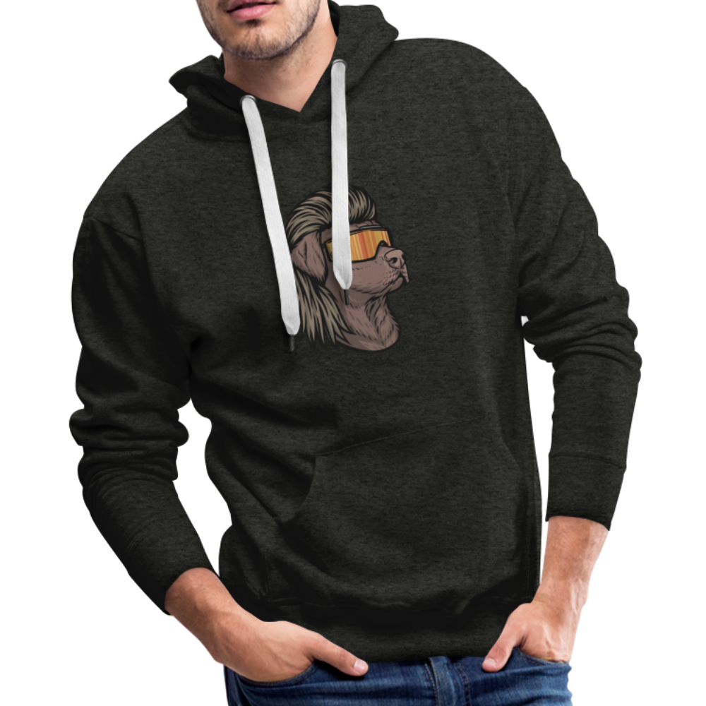 Chocolate Lab Mullet Premium Hoodie - charcoal gray