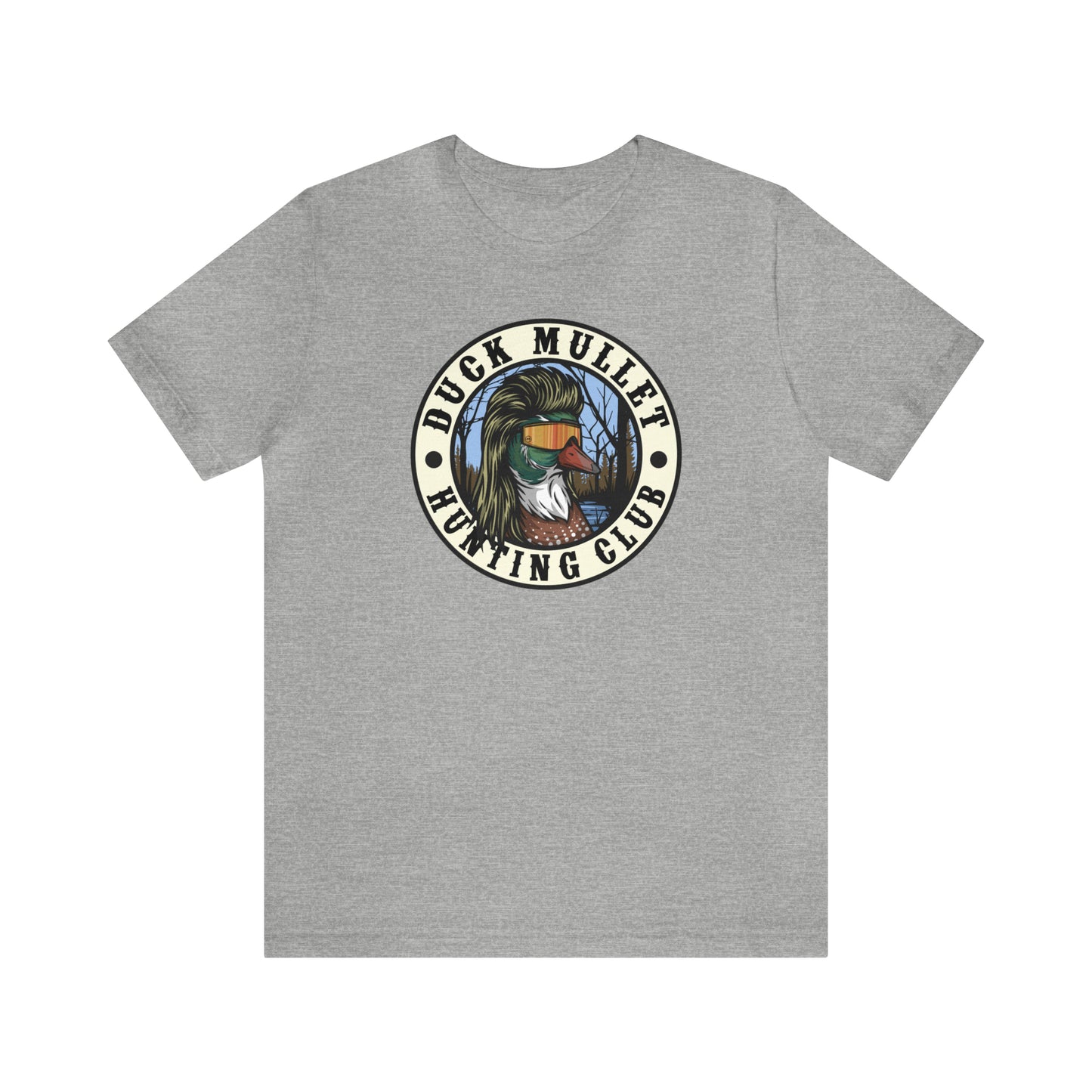 Duck Mullet Hunting Club Badge Tee
