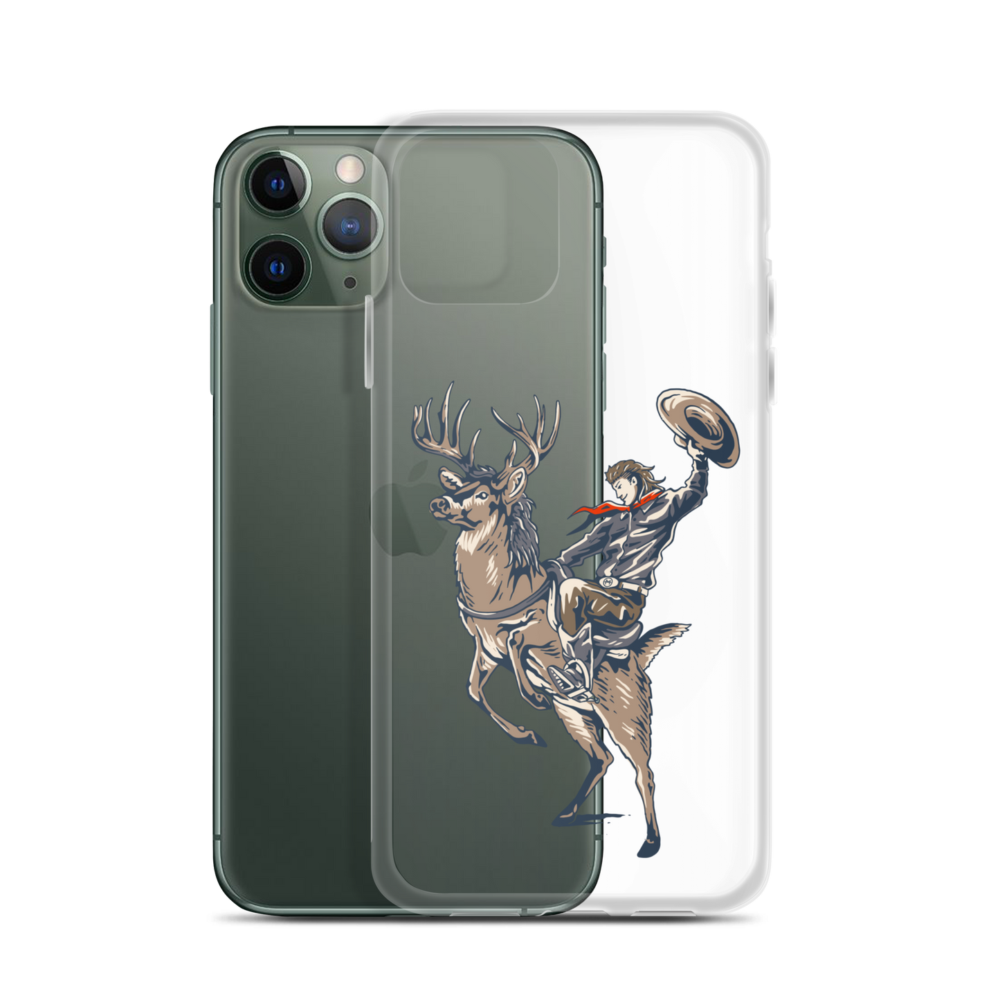 Deer Mullet Cowboy iPhone® Case - Clear