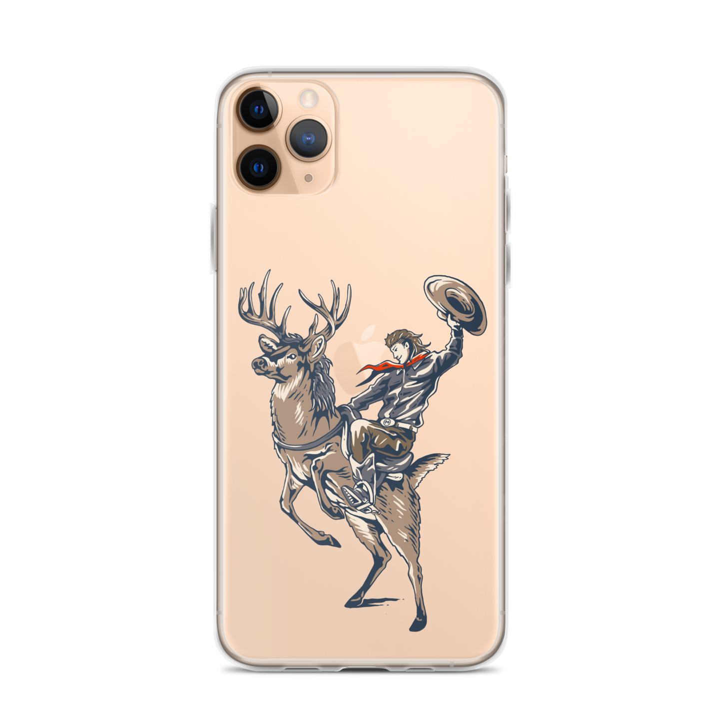Deer Mullet Cowboy iPhone® Case - Clear