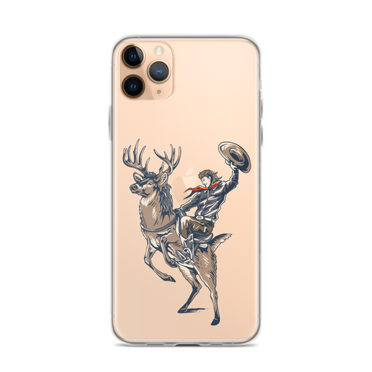 Deer Mullet Cowboy iPhone® Case - Clear