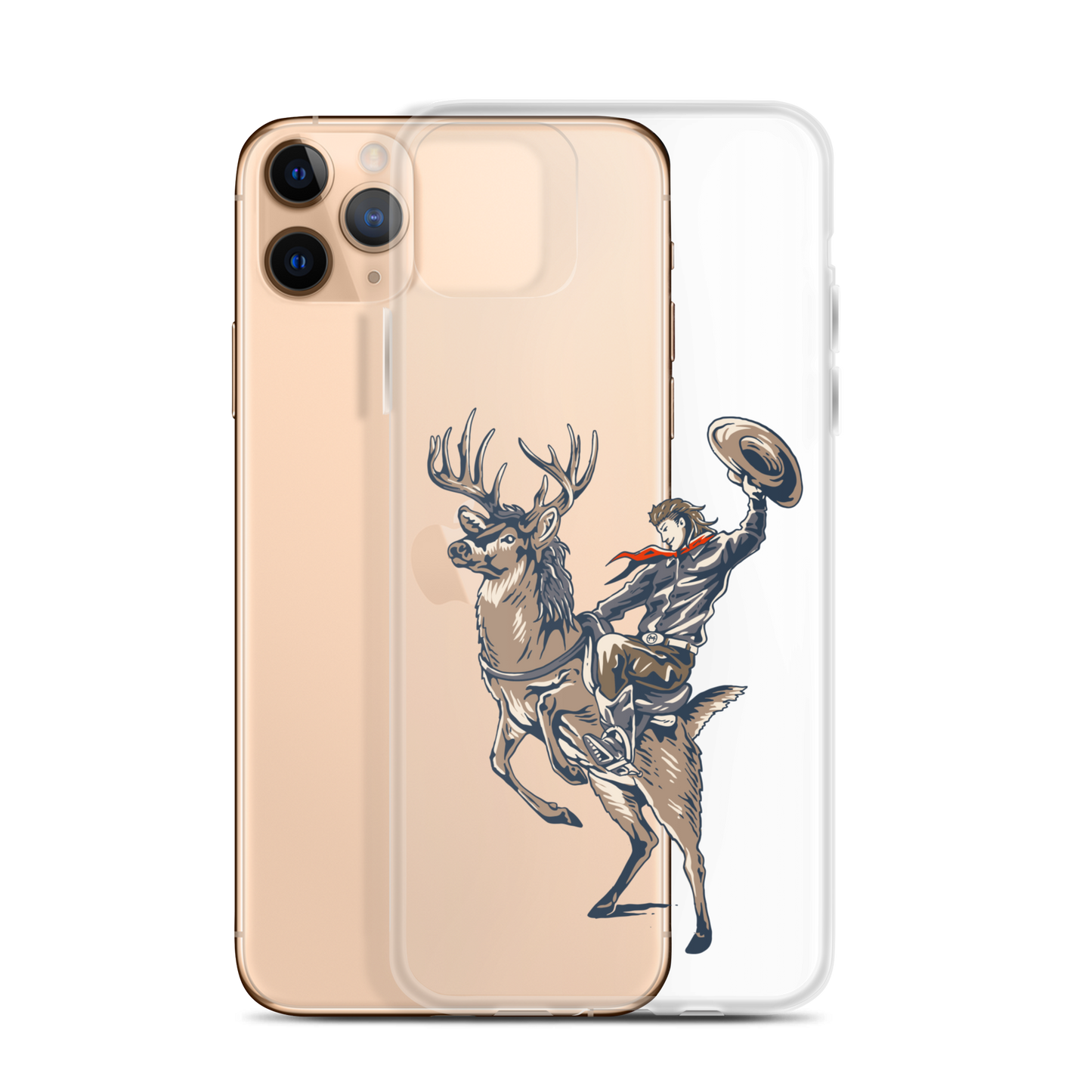 Deer Mullet Cowboy iPhone® Case - Clear