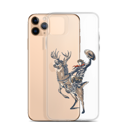 Deer Mullet Cowboy iPhone® Case - Clear