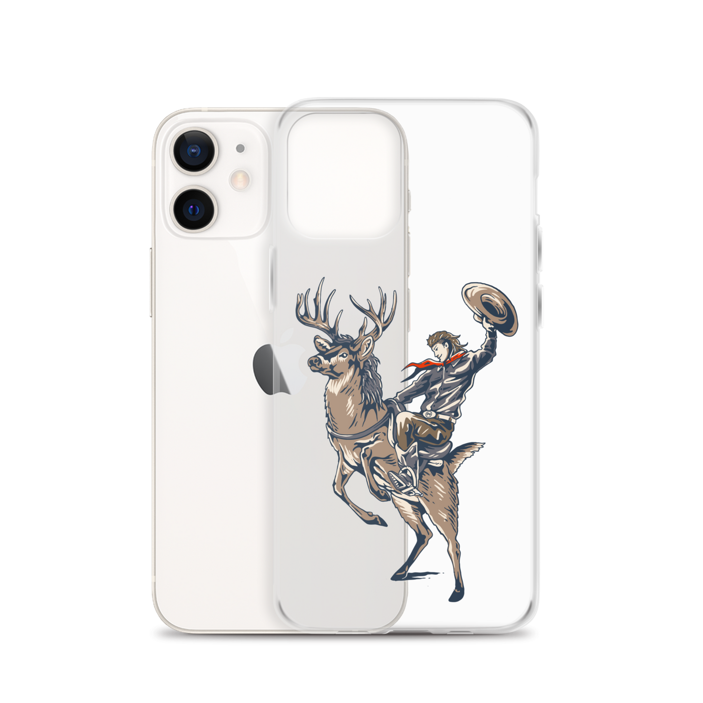 Deer Mullet Cowboy iPhone® Case - Clear