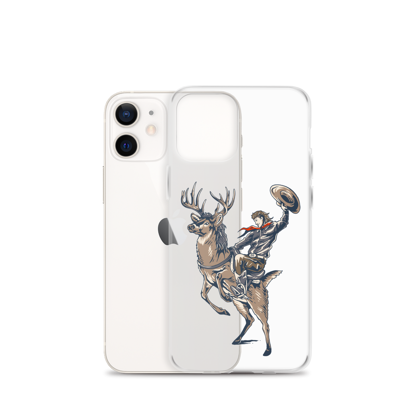 Deer Mullet Cowboy iPhone® Case - Clear