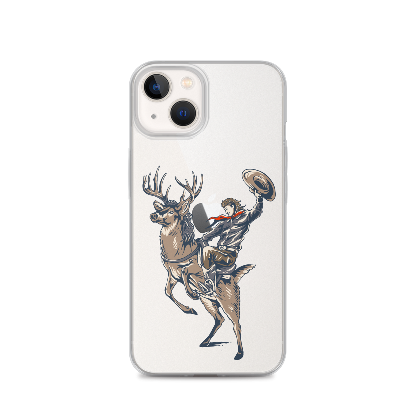 Deer Mullet Cowboy iPhone® Case - Clear