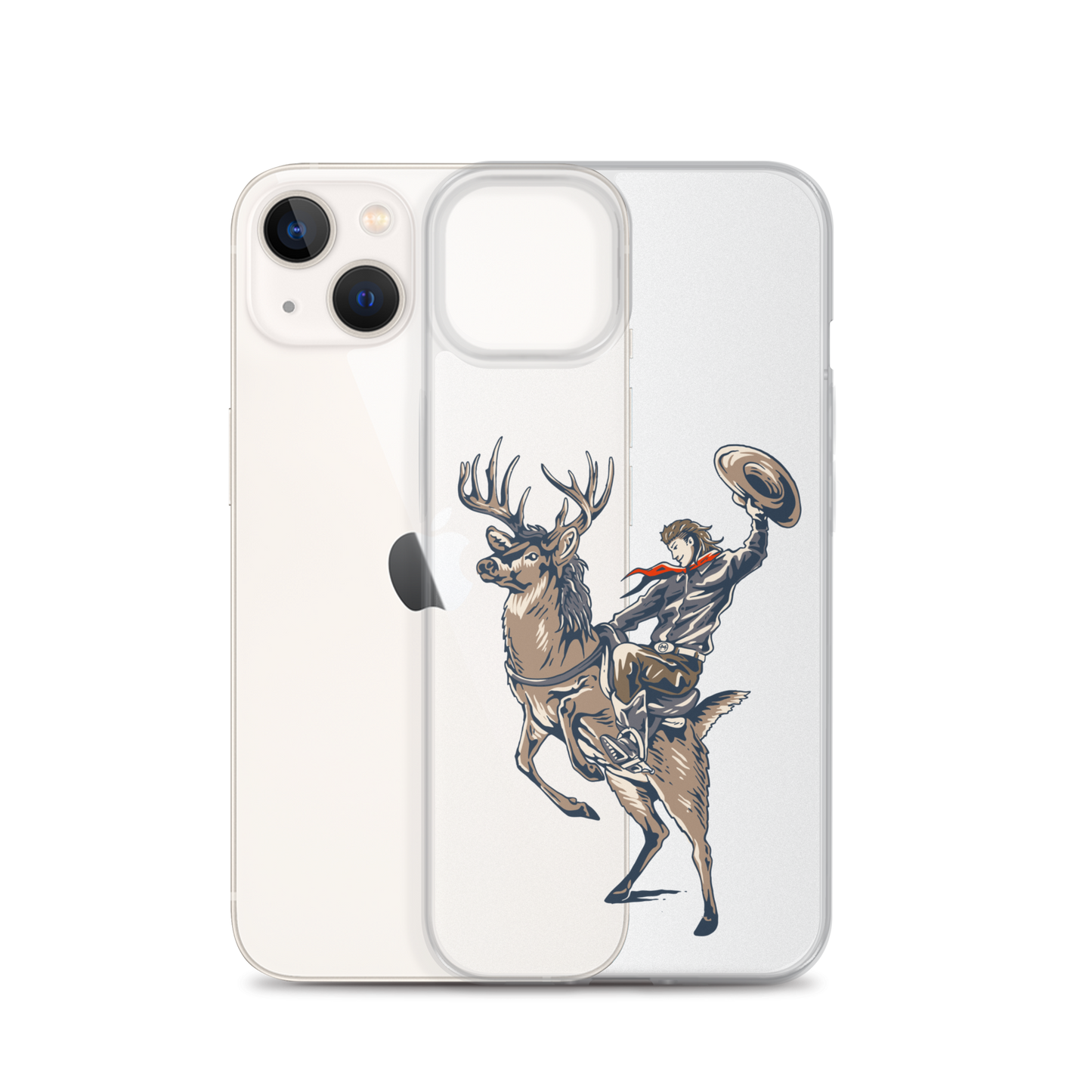 Deer Mullet Cowboy iPhone® Case - Clear
