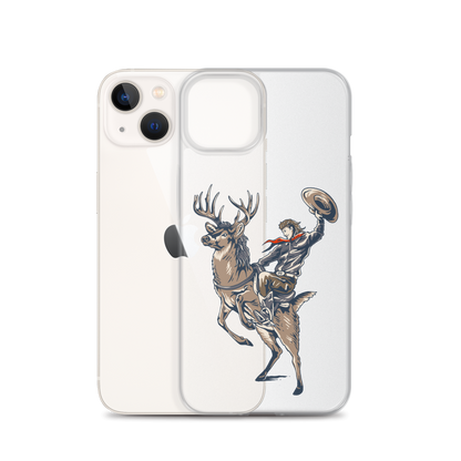 Deer Mullet Cowboy iPhone® Case - Clear