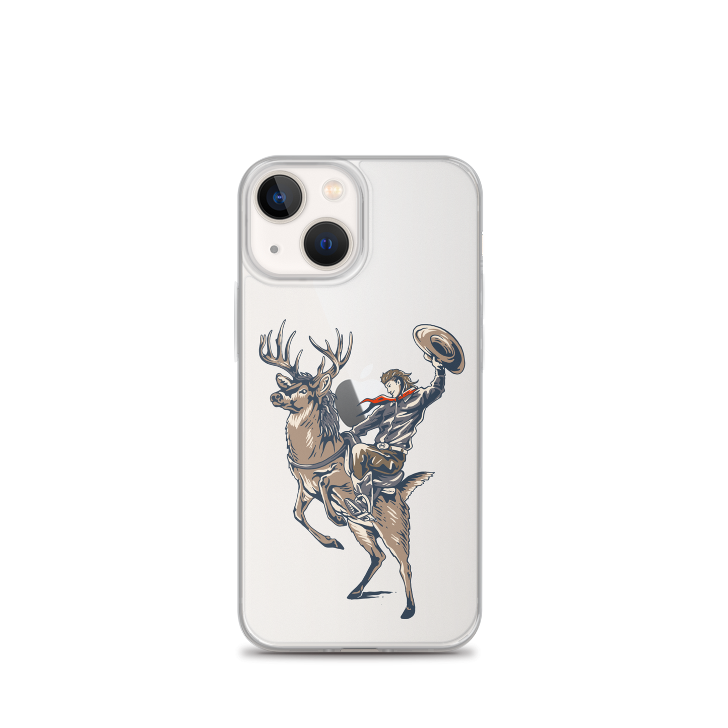 Deer Mullet Cowboy iPhone® Case - Clear
