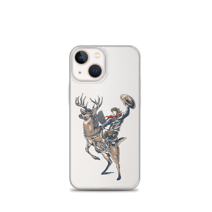 Deer Mullet Cowboy iPhone® Case - Clear