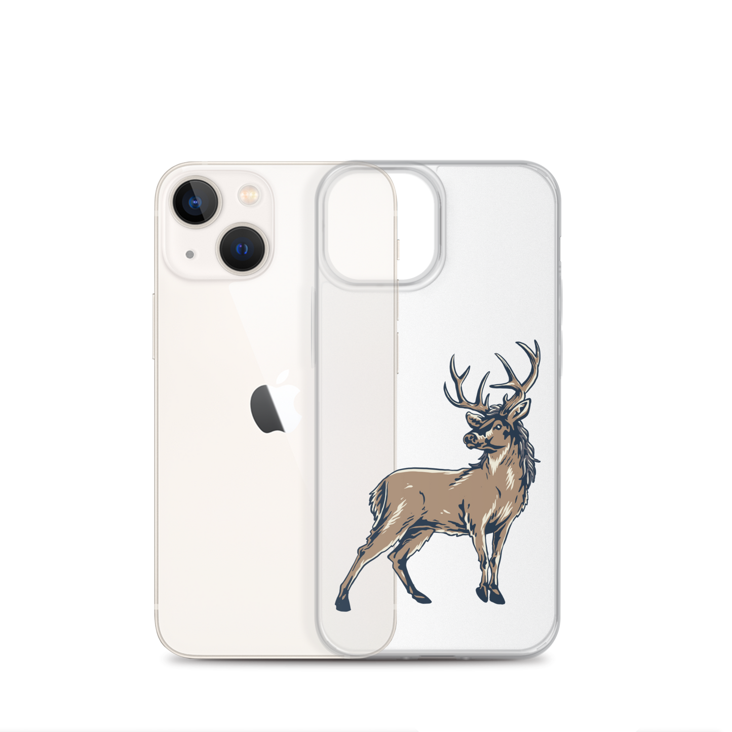 Deer Mullet Standing iPhone® Case - Clear