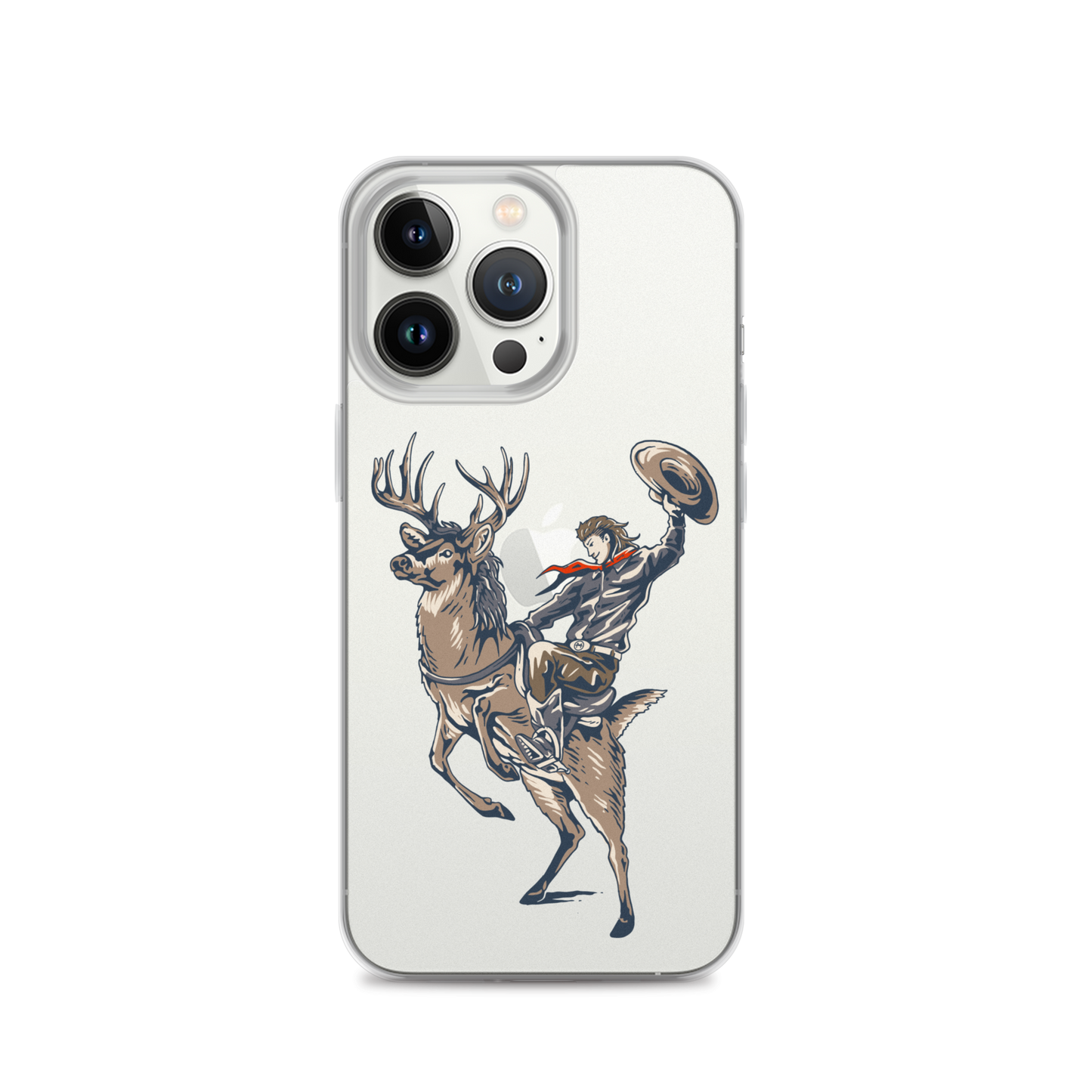 Deer Mullet Cowboy iPhone® Case - Clear