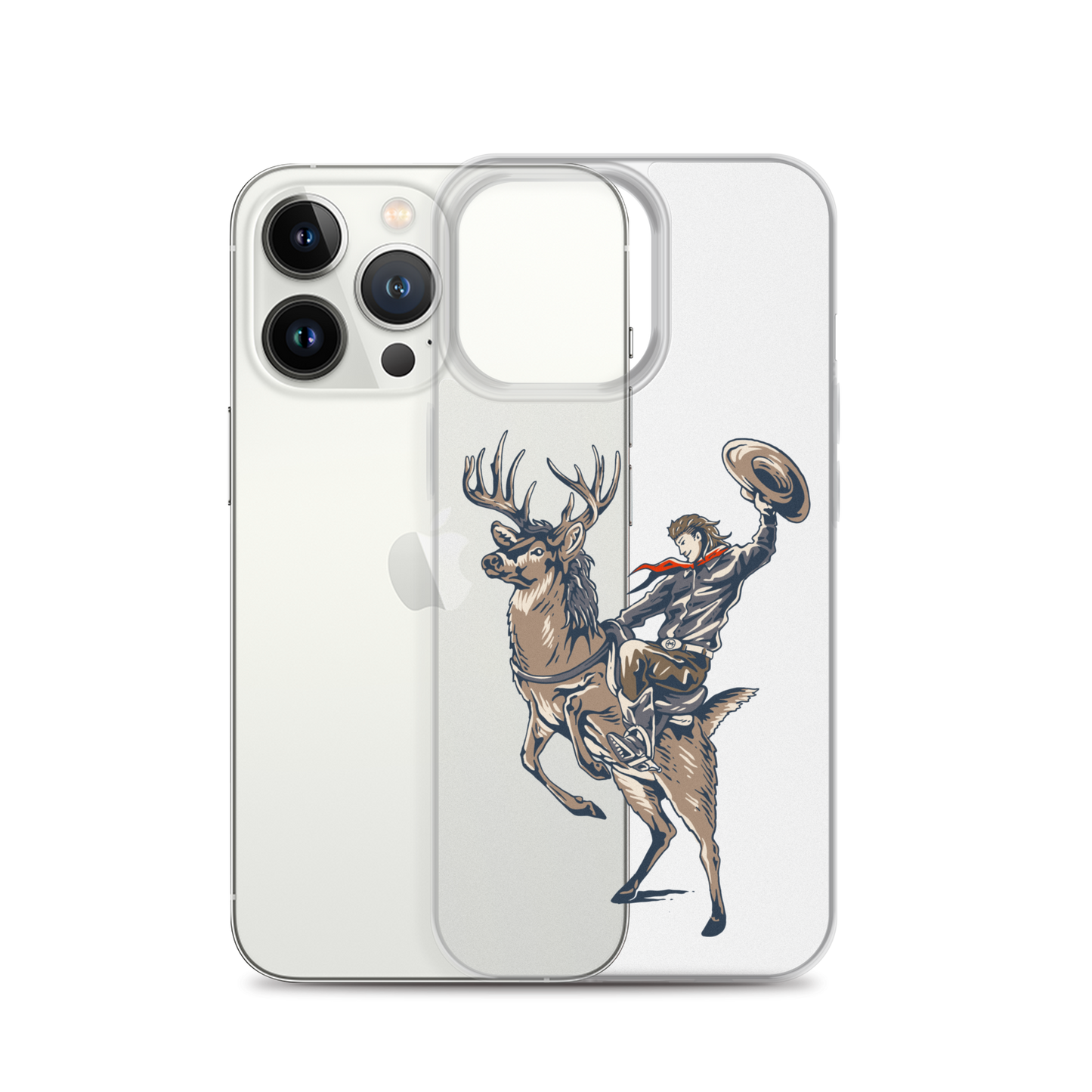 Deer Mullet Cowboy iPhone® Case - Clear