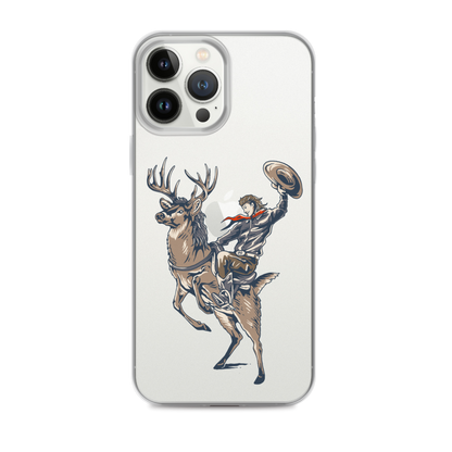 Deer Mullet Cowboy iPhone® Case - Clear