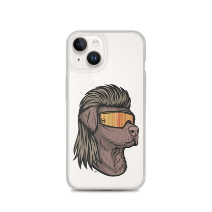 Chocolate Lab Mullet iPhone Case - Clear