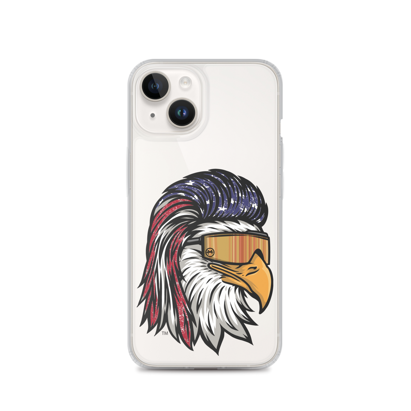 Eagle Mullet USA iPhone Case - Clear