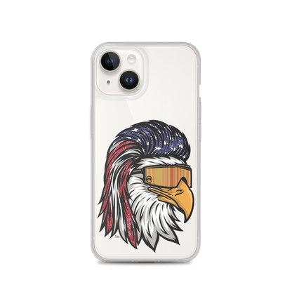 Eagle Mullet USA iPhone Case - Clear