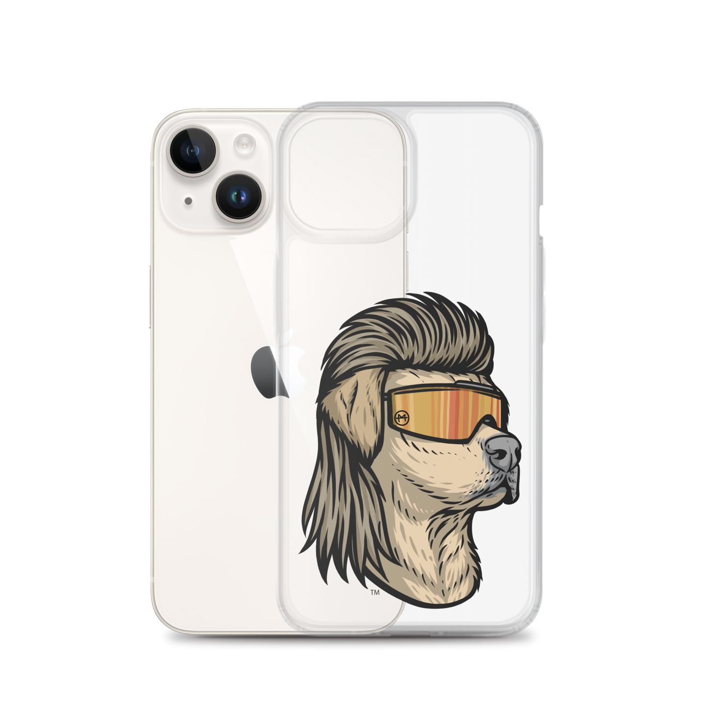 Yellow Lab Mullet iPhone Case - Clear