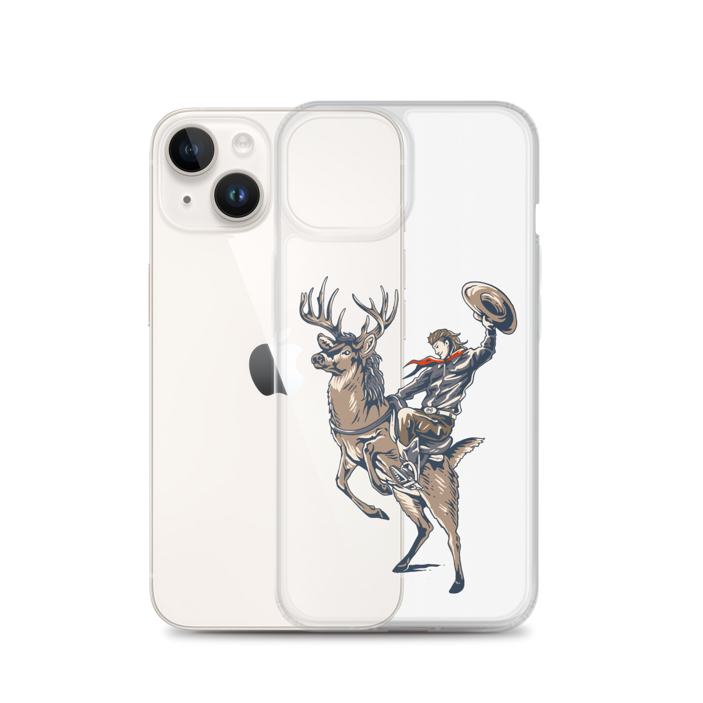 Deer Mullet Cowboy iPhone® Case - Clear