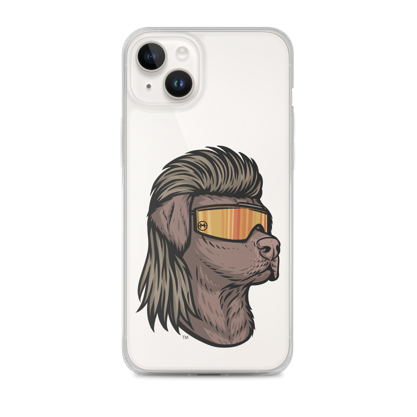 Chocolate Lab Mullet iPhone Case - Clear