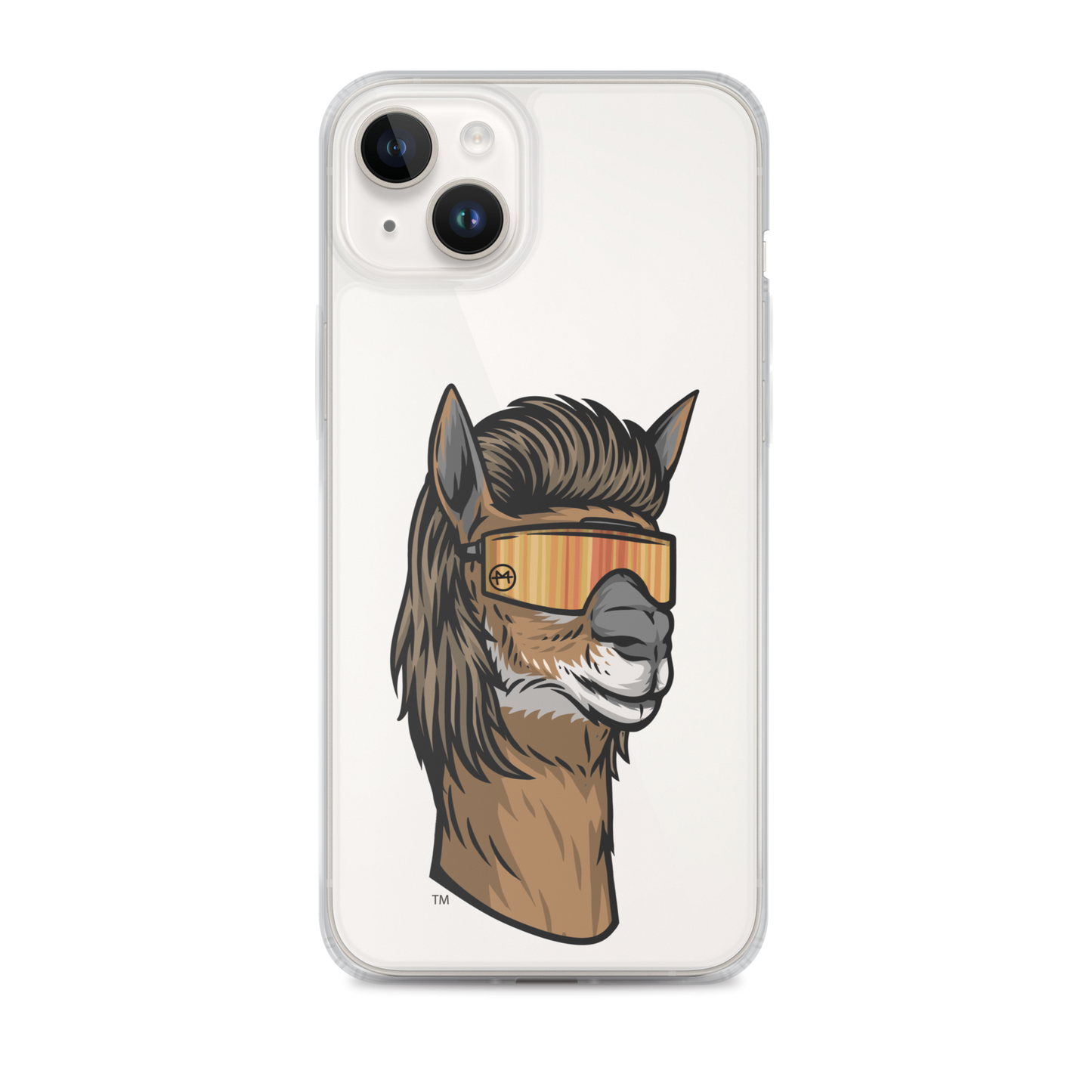 Llama Mullet iPhone Case - Clear