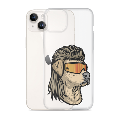 Yellow Lab Mullet iPhone Case - Clear