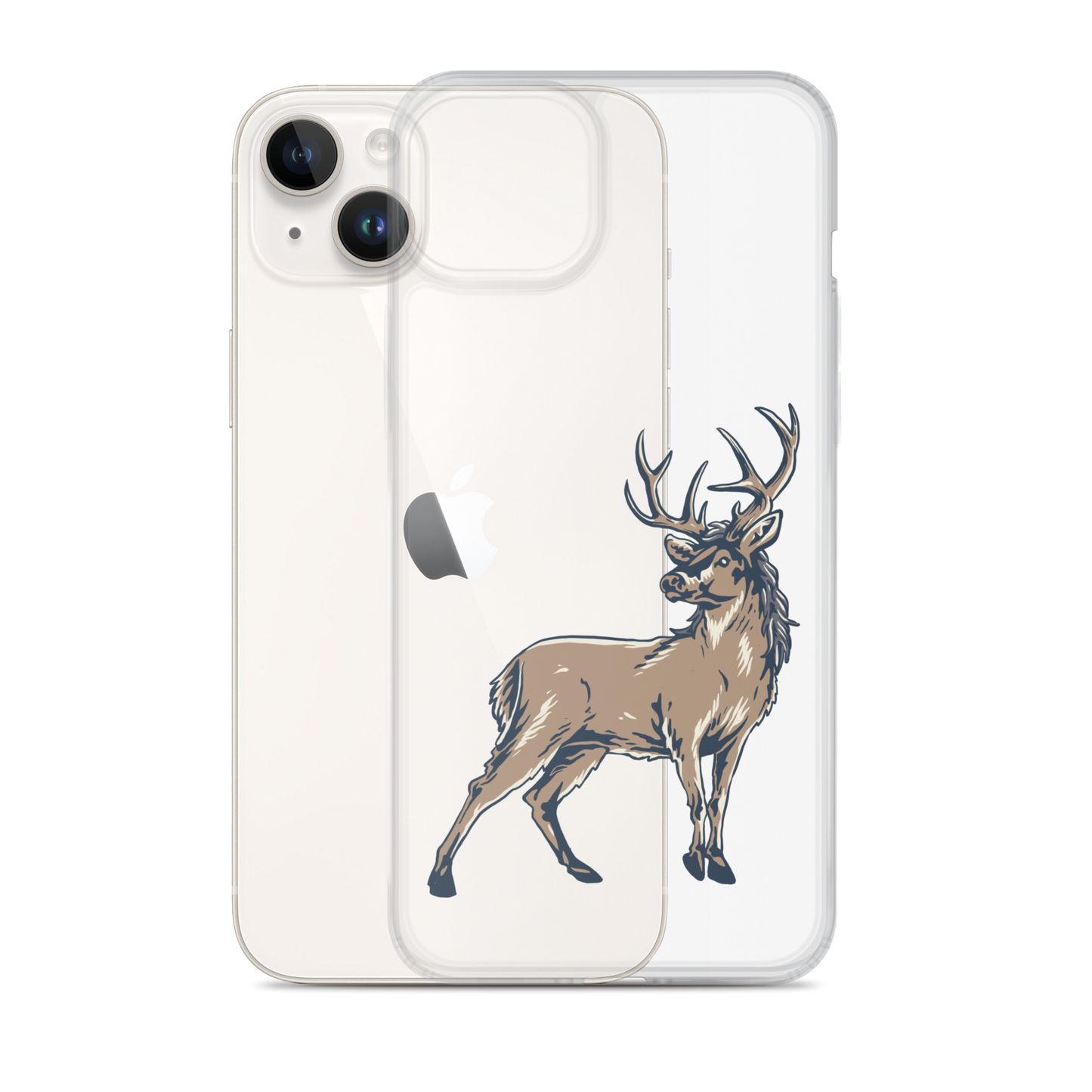 Deer Mullet Standing iPhone® Case - Clear