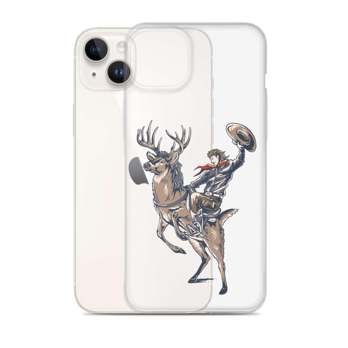 Deer Mullet Cowboy iPhone® Case - Clear