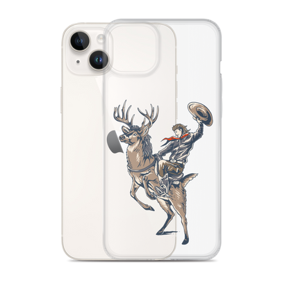 Deer Mullet Cowboy iPhone® Case - Clear