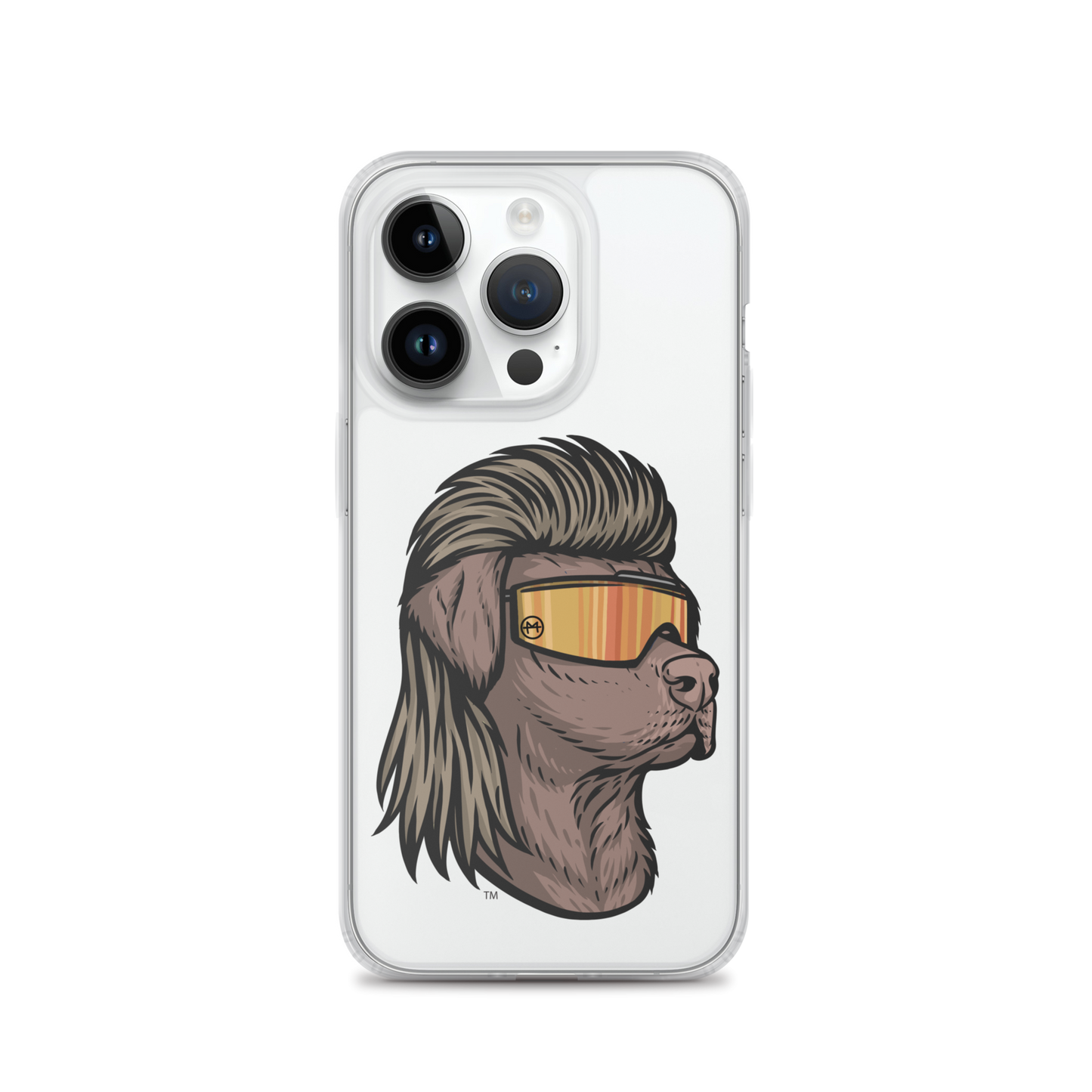 Chocolate Lab Mullet iPhone Case - Clear
