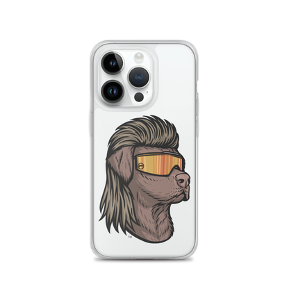 Chocolate Lab Mullet iPhone Case - Clear