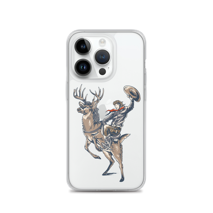 Deer Mullet Cowboy iPhone® Case - Clear