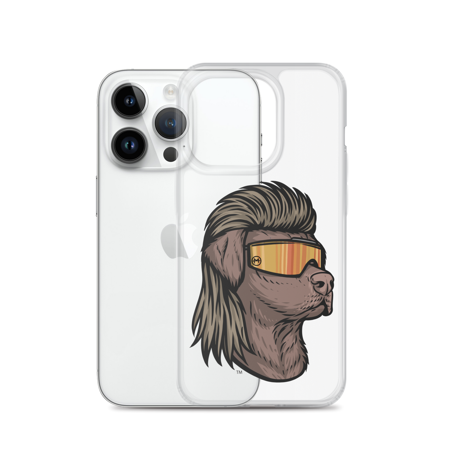 Chocolate Lab Mullet iPhone Case - Clear