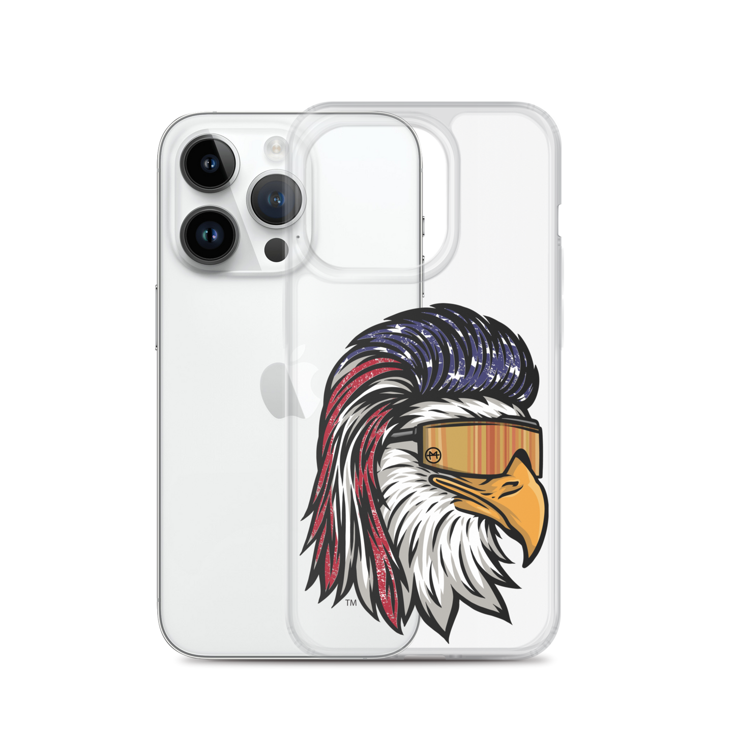 Eagle Mullet USA iPhone Case - Clear