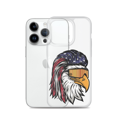 Eagle Mullet USA iPhone Case - Clear