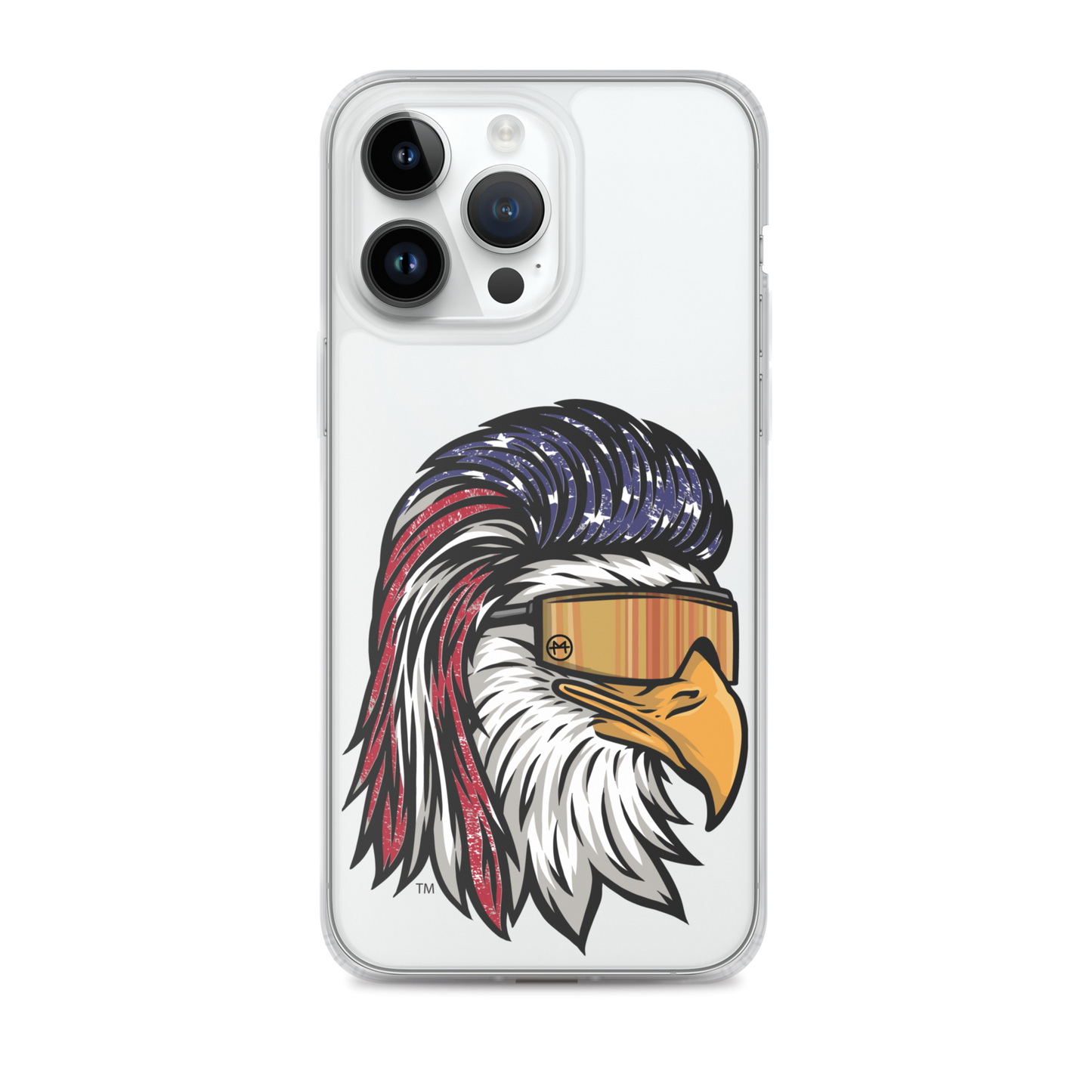 Eagle Mullet USA iPhone Case - Clear