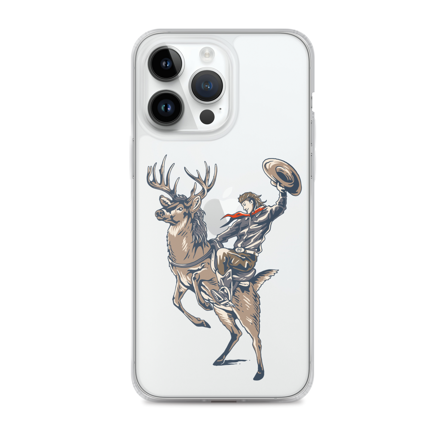 Deer Mullet Cowboy iPhone® Case - Clear