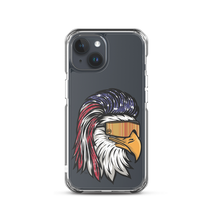 Eagle Mullet USA iPhone Case - Clear