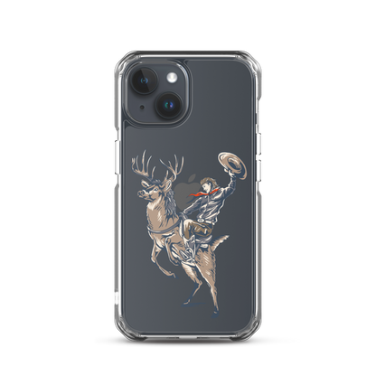 Deer Mullet Cowboy iPhone® Case - Clear