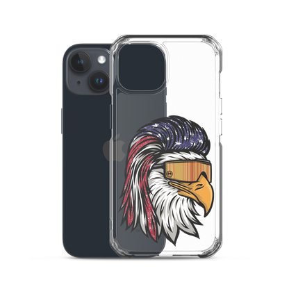 Eagle Mullet USA iPhone Case - Clear