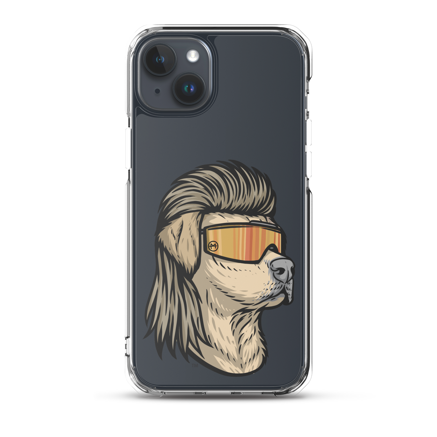 Yellow Lab Mullet iPhone Case - Clear