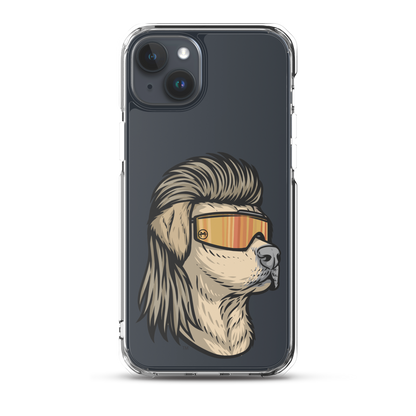 Yellow Lab Mullet iPhone Case - Clear