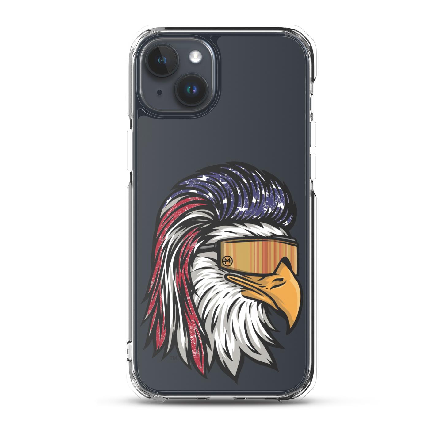 Eagle Mullet USA iPhone Case - Clear