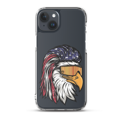 Eagle Mullet USA iPhone Case - Clear