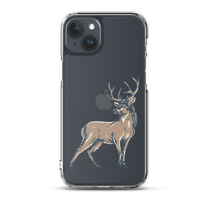 Deer Mullet Standing iPhone® Case - Clear