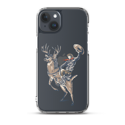 Deer Mullet Cowboy iPhone® Case - Clear
