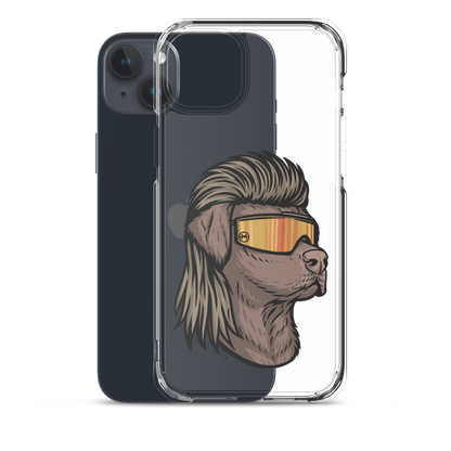 Chocolate Lab Mullet iPhone Case - Clear