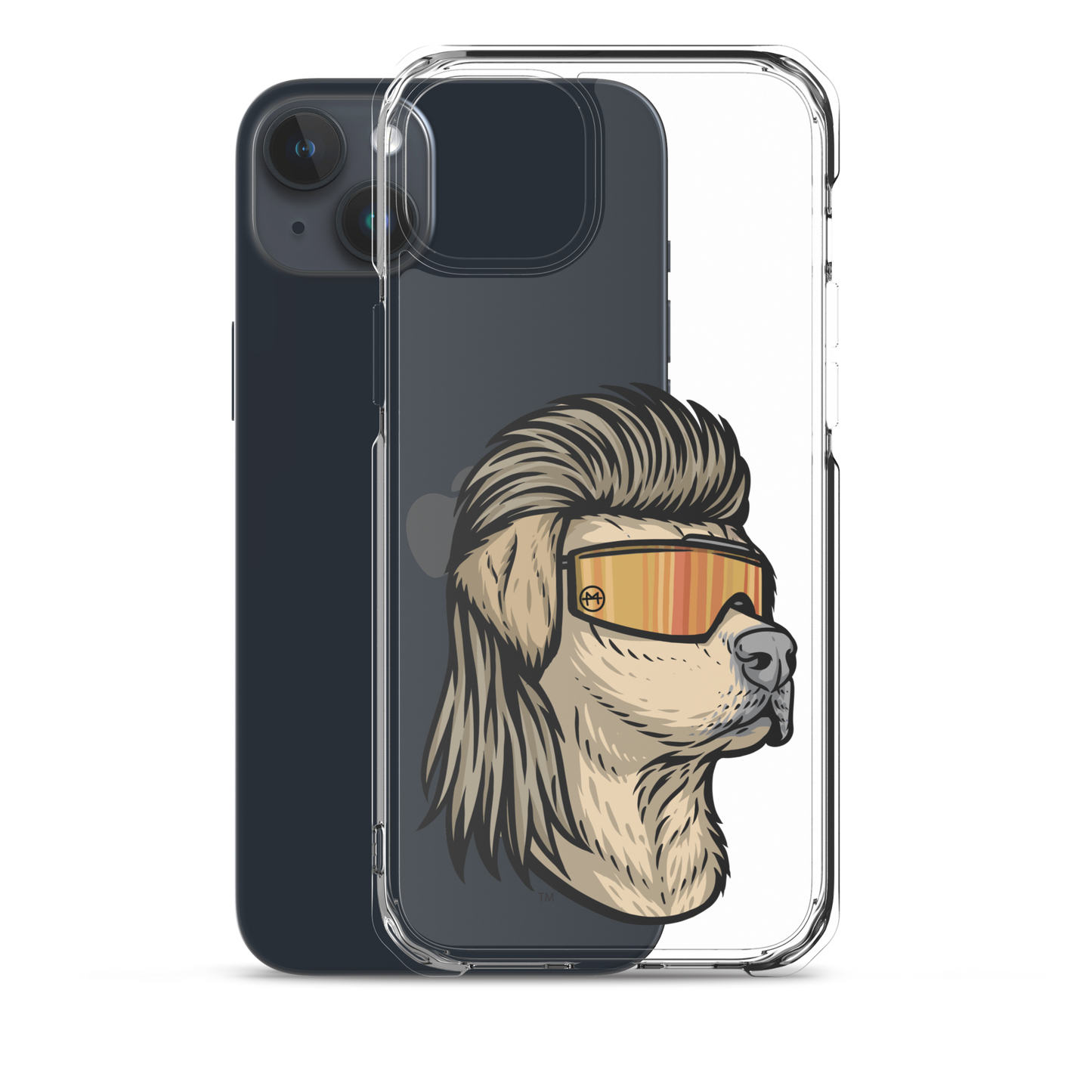 Yellow Lab Mullet iPhone Case - Clear