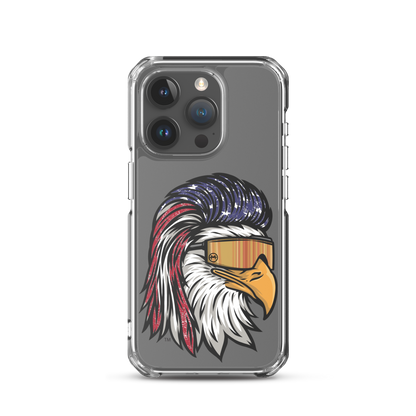 Eagle Mullet USA iPhone Case - Clear